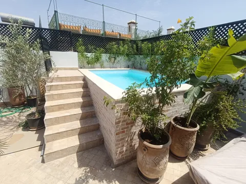 Détail habillage pierre piscine hors-sol polyester